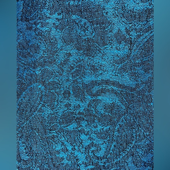 Pashmina* Style Paisley Jacquard Patterned Scarf/Wrap/Shawl in TUR & BLK - Picture 4 of 4